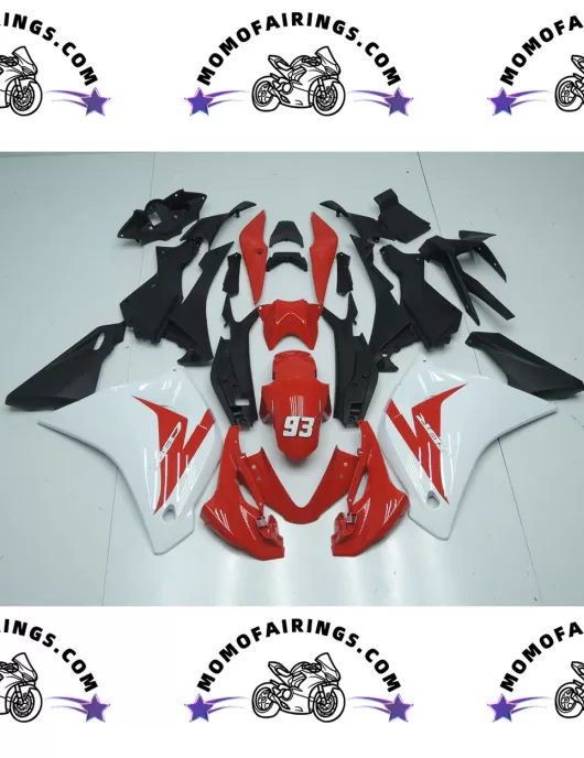 2011-2013 Honda CBR125R Motorcycle Fairings Red White