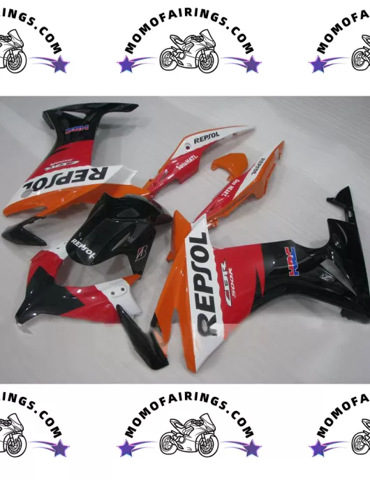 2013-2015 Honda CBR500R Fairings Plactics Orange Red Black White